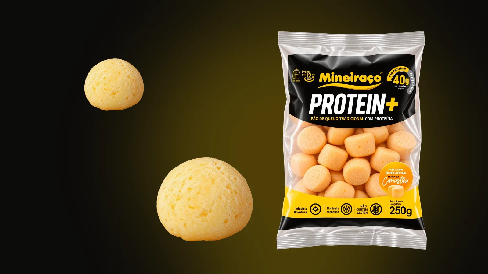 Pão de queijo proteico na air fryer: pronto em 12 minutos